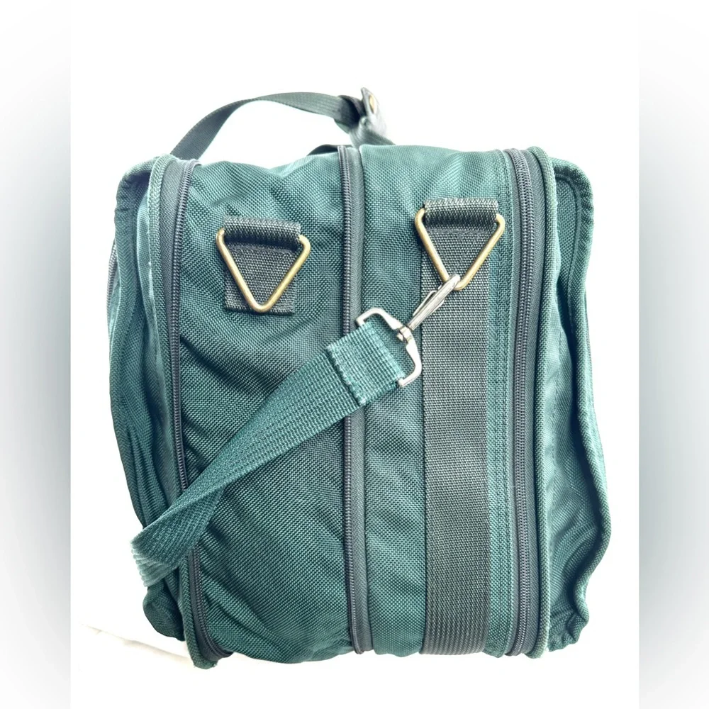 Tumi Vintage Green Ballistic Nylon Large Messenger Briefcase Laptop Bag Travel